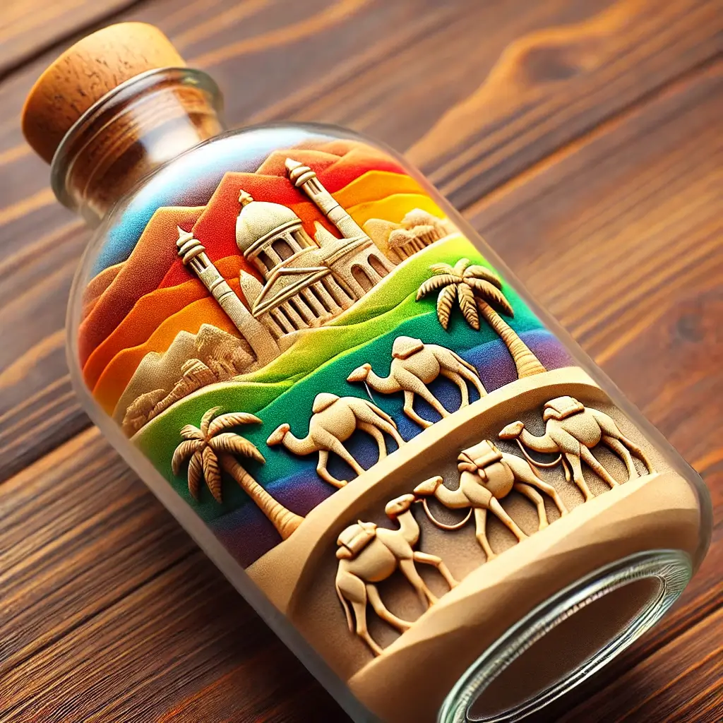 杜拜伴手禮：沙畫瓶（Sand Art Bottle）