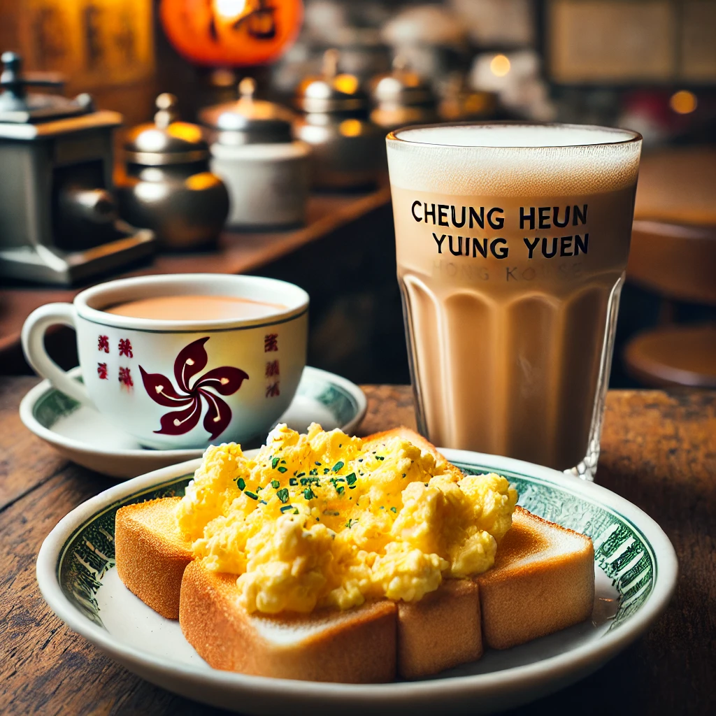 祥香園冰室的炒蛋多士與港式奶茶